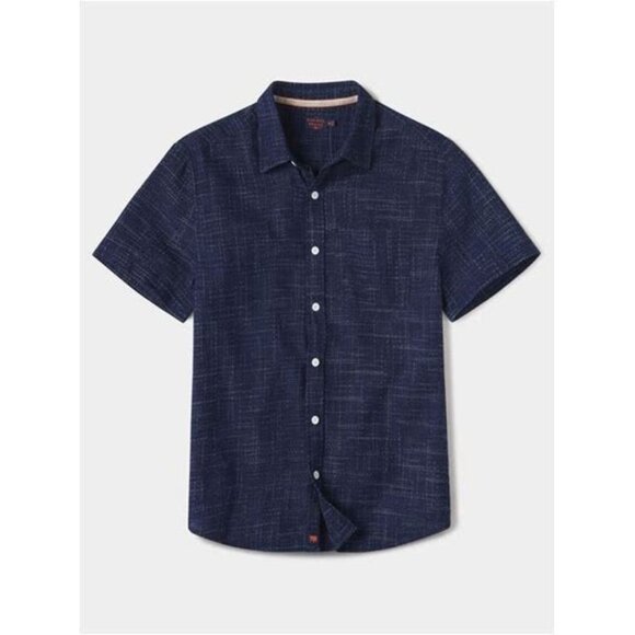 NWT The Normal Brand M's Freshwater Button Up SS Shirt- Ocean - Picture 2 of 4